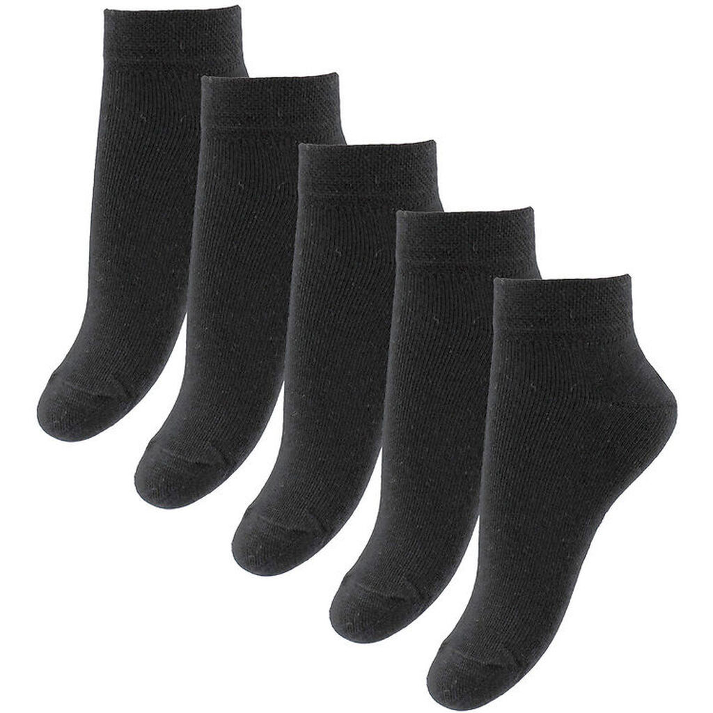 Fuzzies Ankelstrømper - 5-pak - Sort