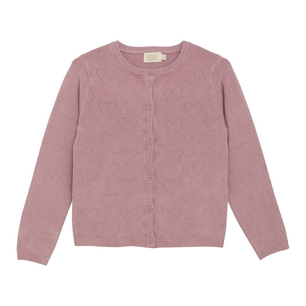 Creamie Cardigan - Viskose/Nylon - Pointelle - Woodrose