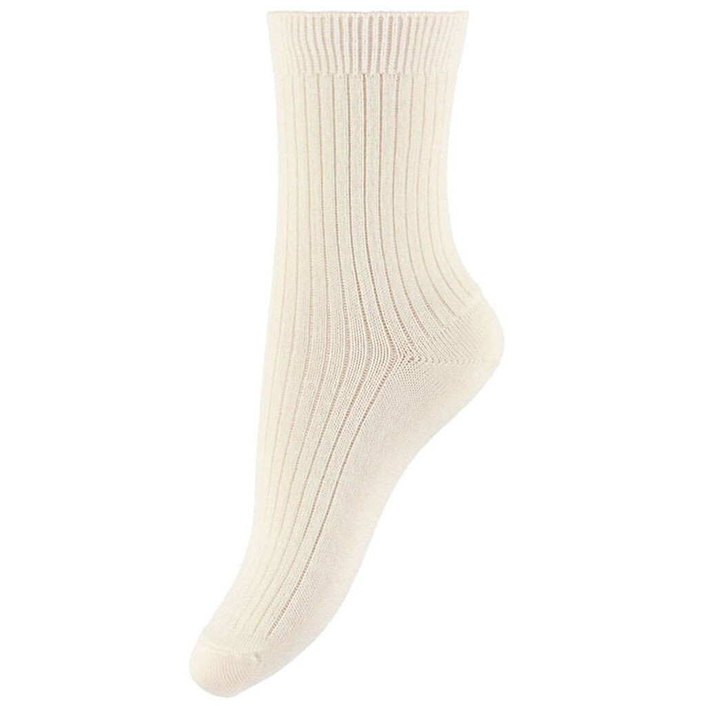 MP Strømper - Rib - Uld/Viskose/Bambus - Hilde - Ecru