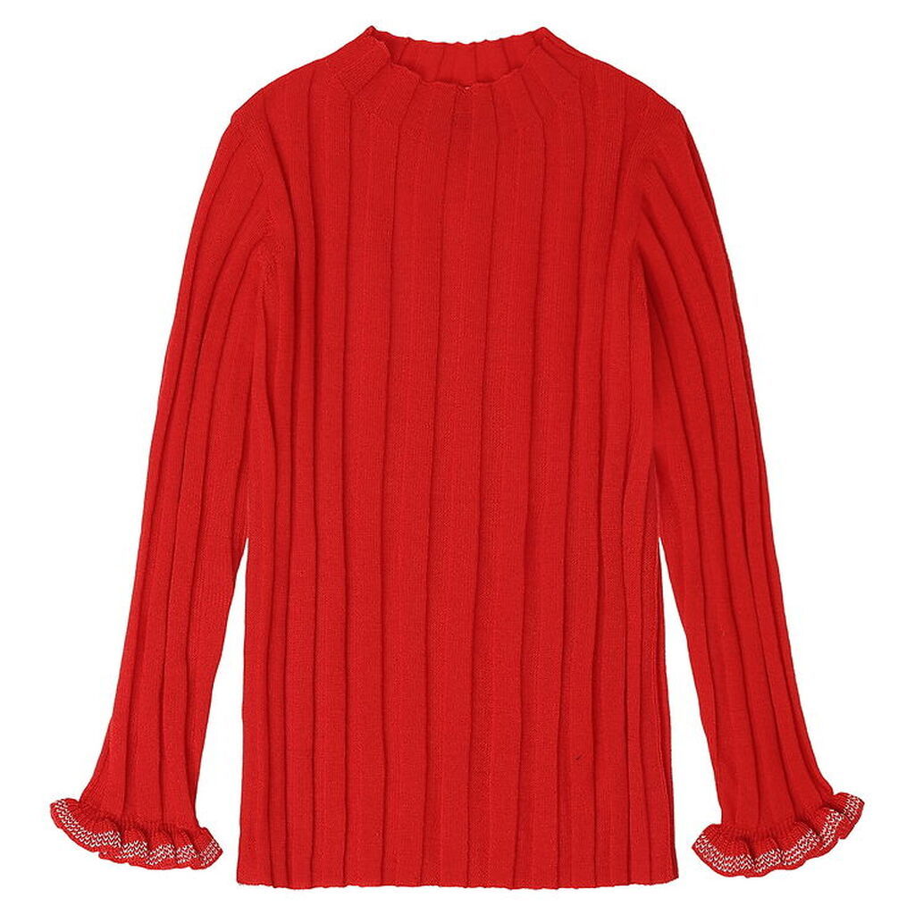 FUB Bluse - Rib - Strik - Uld - Signal Red