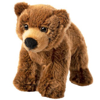Living Nature Bamse - 24x17 cm - Grizzlybjørn - Brun
