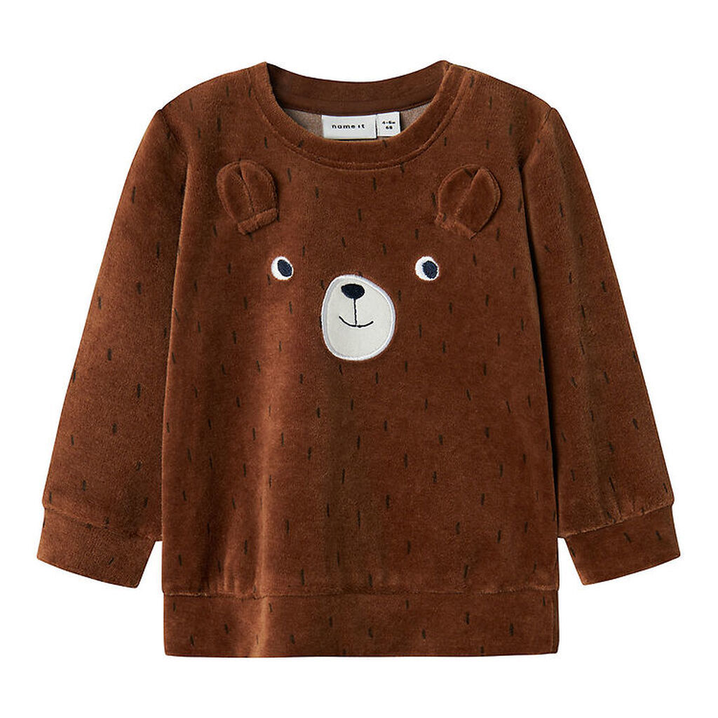 Name It Bluse - Velour - NbnNalwin - Pecan Pie