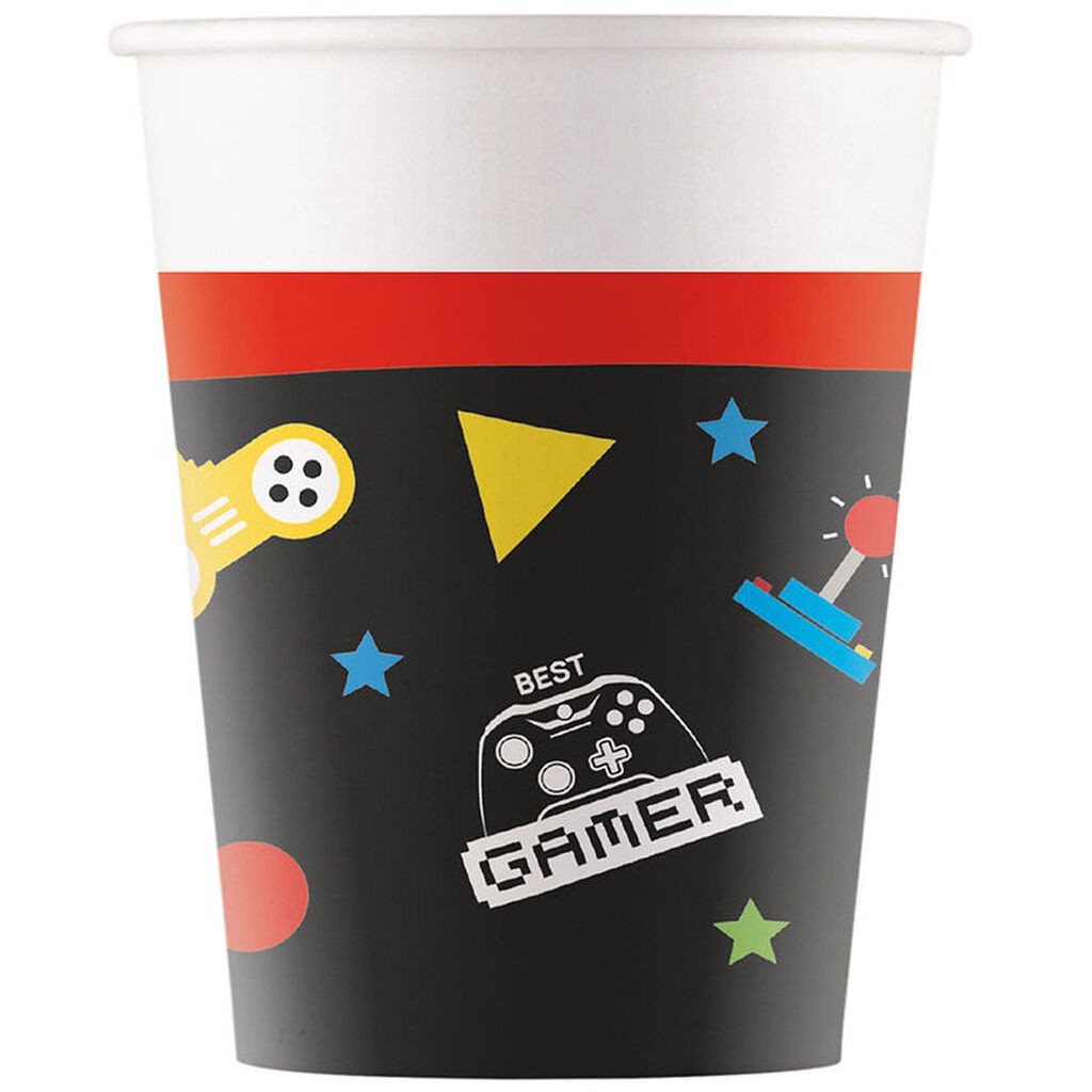 Decorata Party Papkrus - 8-pak - 200 ml - Gaming Party