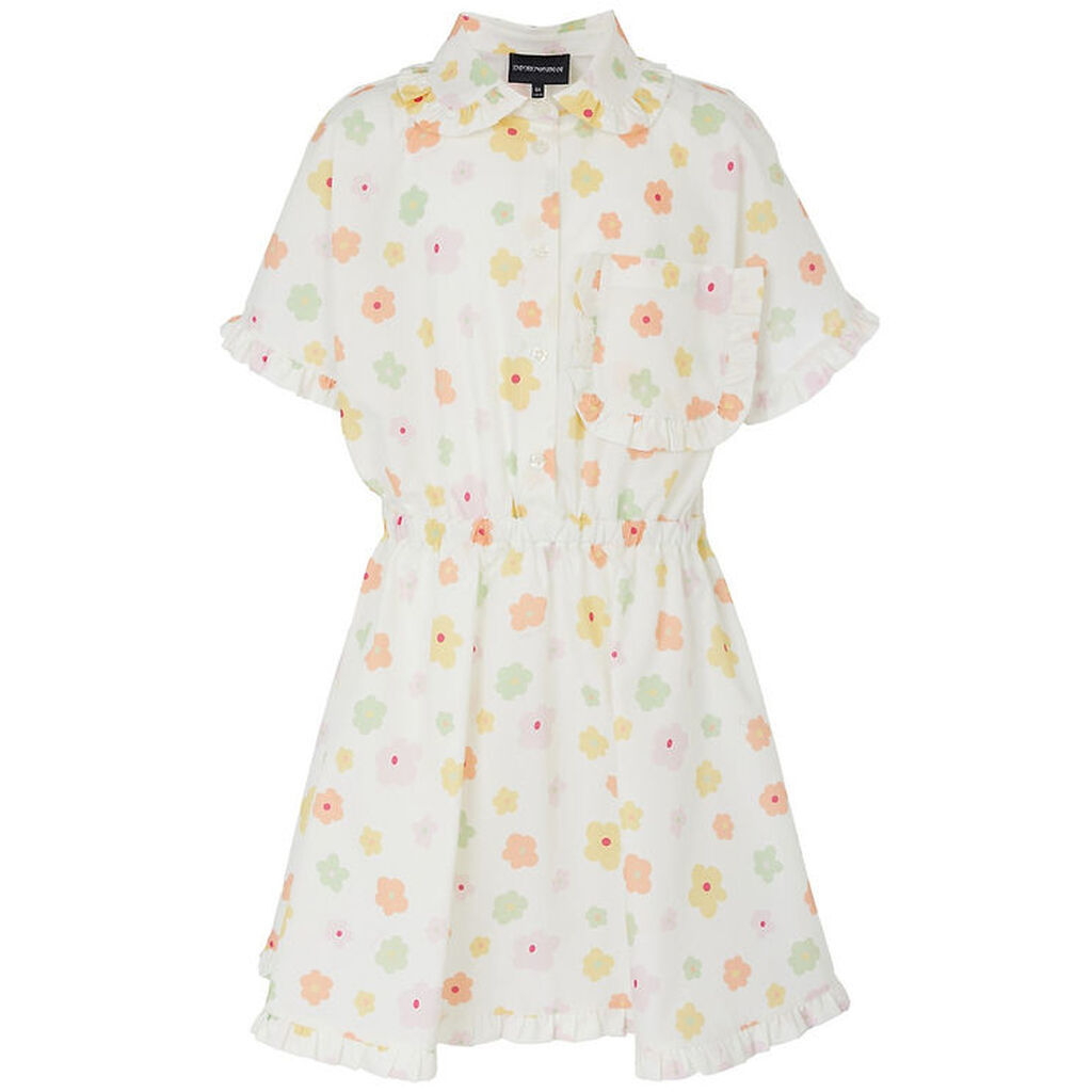 Emporio Armani Kjole - Hvid m. Blomster