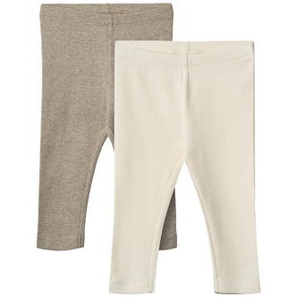 Wheat Leggings - Rib - 2-pak - Jules - Gravel Melange