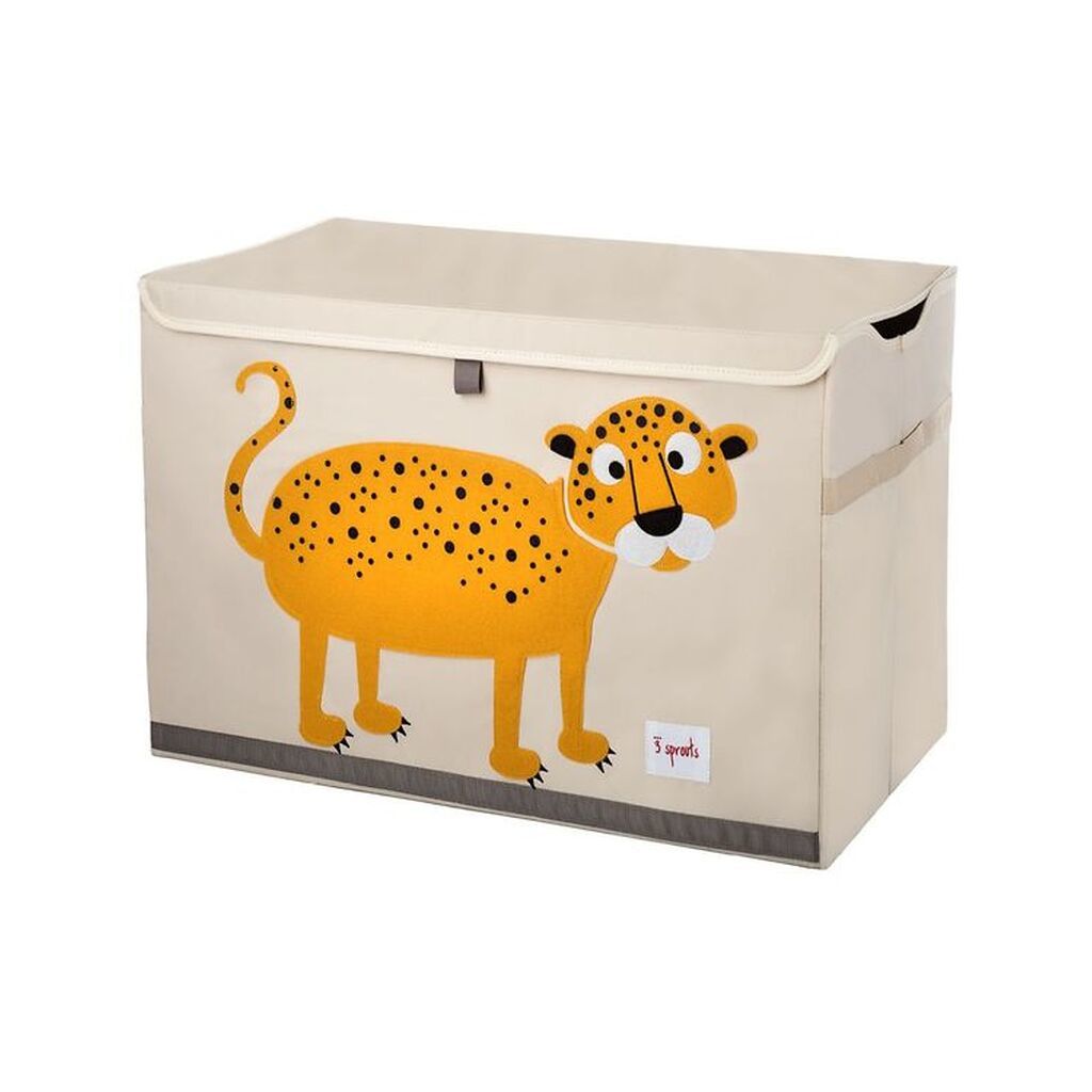 3 Sprouts Opbevaringkasse - 38x61x37 - Leopard