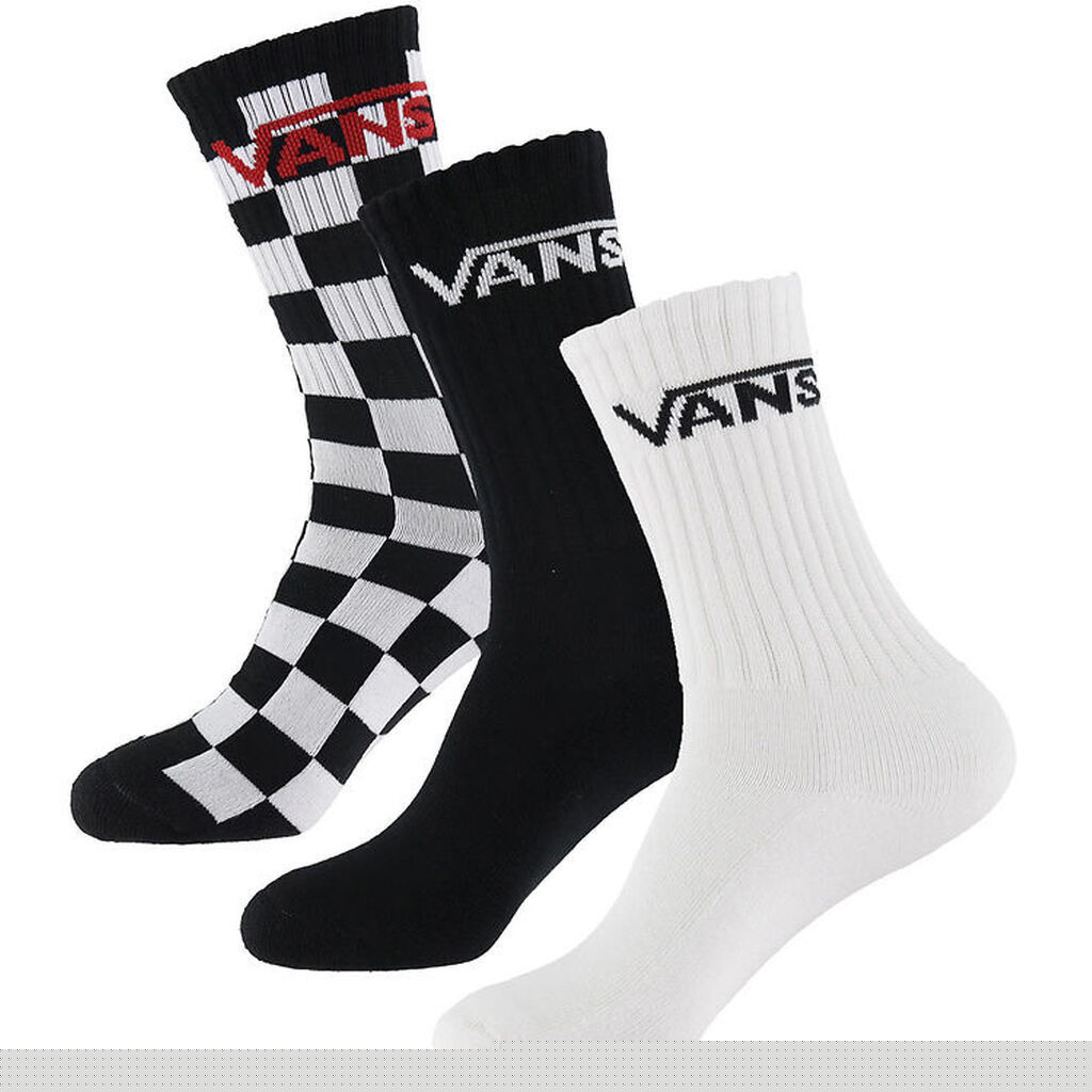 Vans Strømper - 3-pak - Classic Vans Crew - Sort/Hvid