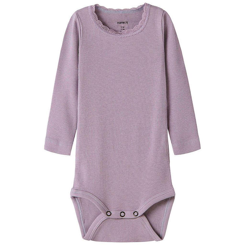 Name It Body l/æ - Noos - Rib - NbfKab - Lavender Gray
