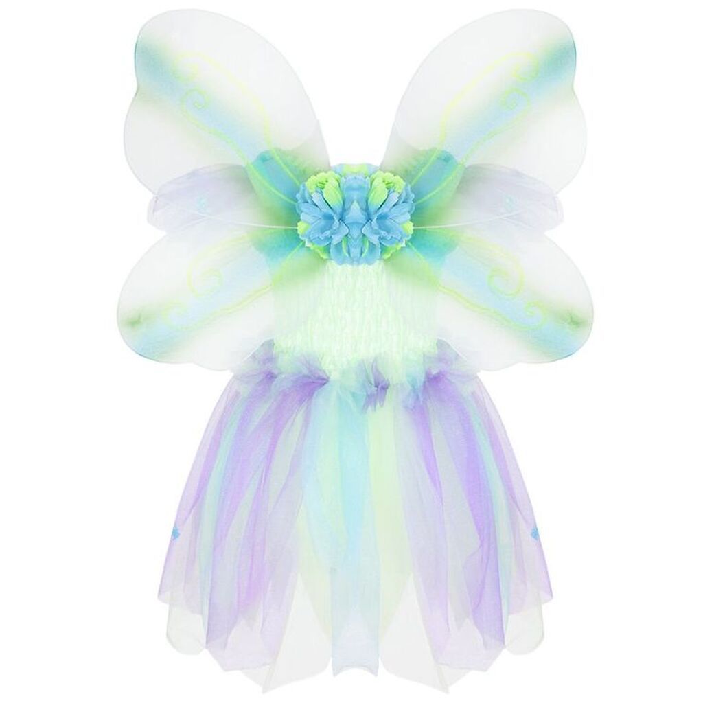 Great Pretenders Udklædning - Sommerfugle-fe - Grøn/Blå