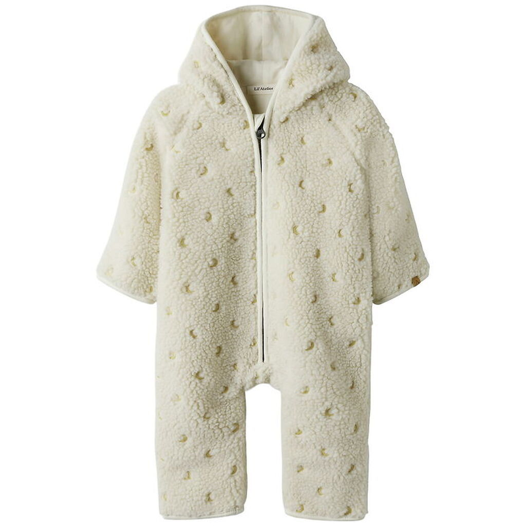 Lil Atelier Fleccedragt - Loose - NbnNalo - Turtledove/Moon Emb