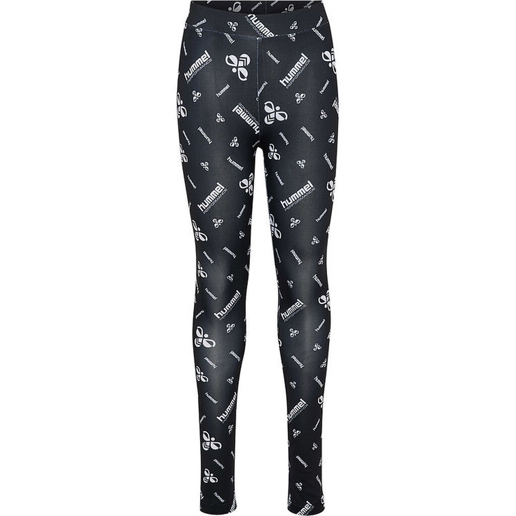 Hummel Leggings - hmlJR Gym - Sort/Hvid m. logo