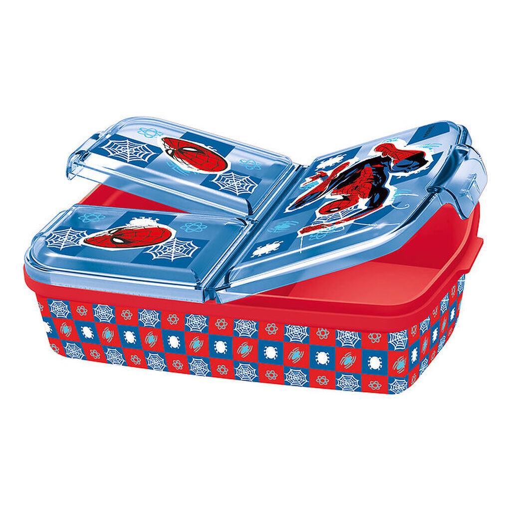 Spiderman Madkasse - Sandwich Box - Rød/Blå
