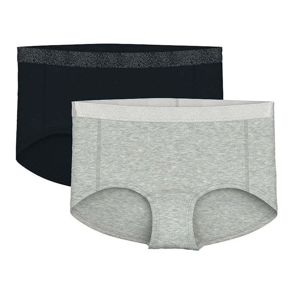 Name It Hipsters - 2-pak - NkfHipster - Noos - Black/w/ Grey Mel