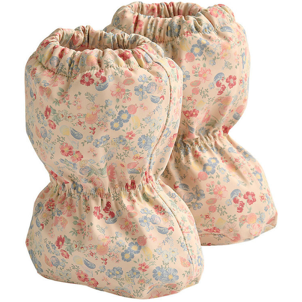 Wheat Overtrækssko m. Fleece - PU - Como - Flowers And Seashells