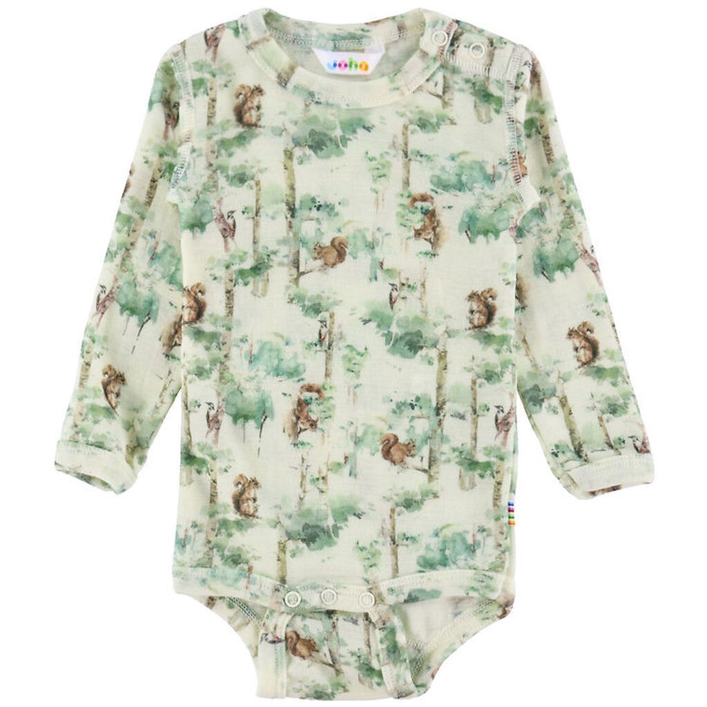 Joha Body l/æ - Uld - Off White m. Træer