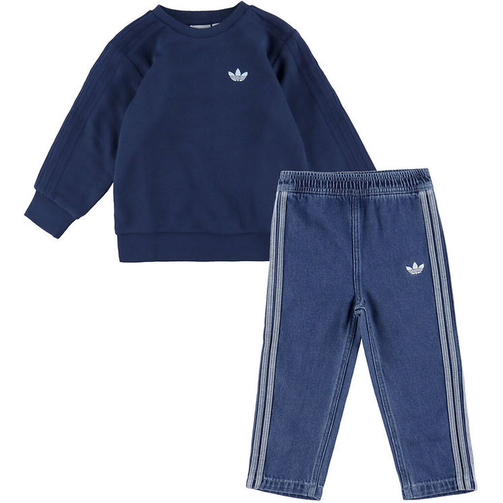 adidas Originals Sæt - Jeggings/Sweatshirt - Medium Blue/Night I