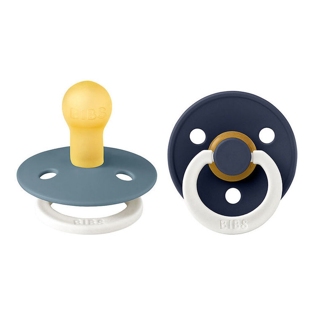 BIBS Colour Natsutter - Str. 2 - 2-pak - Rund - Petrol/Deep Spac