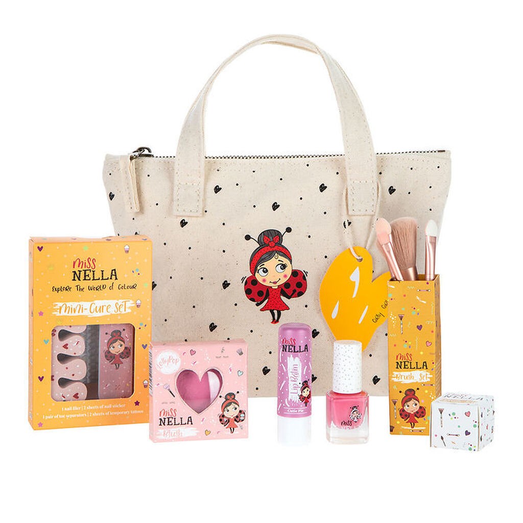 Miss Nella Sminketaske - 6 Dele - Girly Girl Essentials
