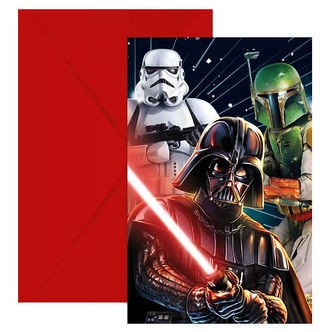 Decorata Party Invitationer - 6-pak - Star Wars Galaxy