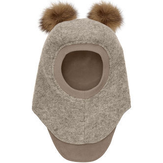 Huttelihut Elefanthue - Uld - 2-lags - Camel Melange m. Kvaste