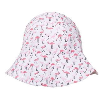 Petit Crabe Badehat - Frey - UV50+ - Hvid m. Flamingo