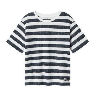 Name It T-shirt - NkmFerm - Bright White/Navy Blazer