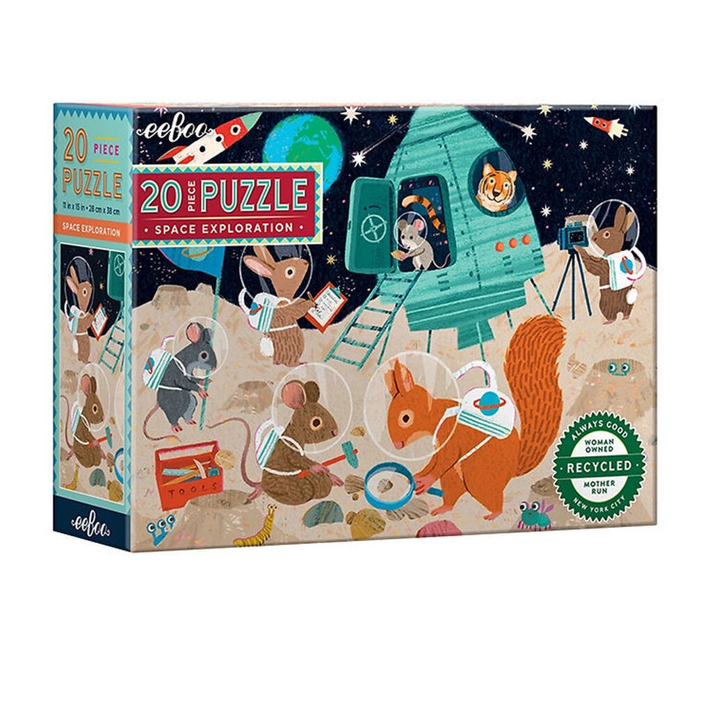 Eeboo Puslespil - 20 Brikker - 28x38 cm - Rummet