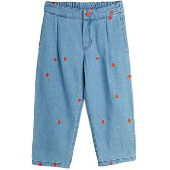 Mini Rodini Jeans - Blå m. Hjerter
