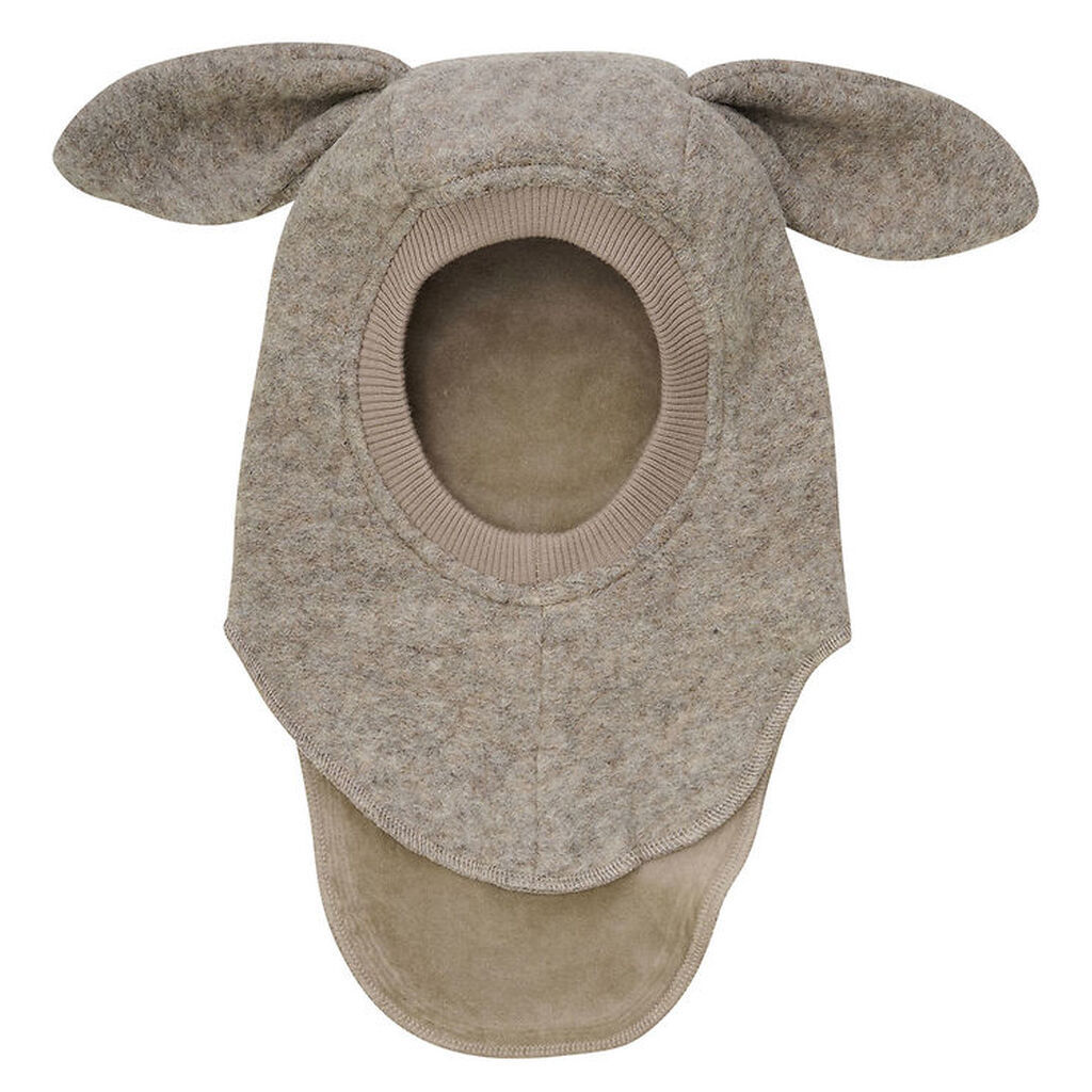 Huttelihut Elefanthue - Uld - 2-lags - Camel Melange m. Ører