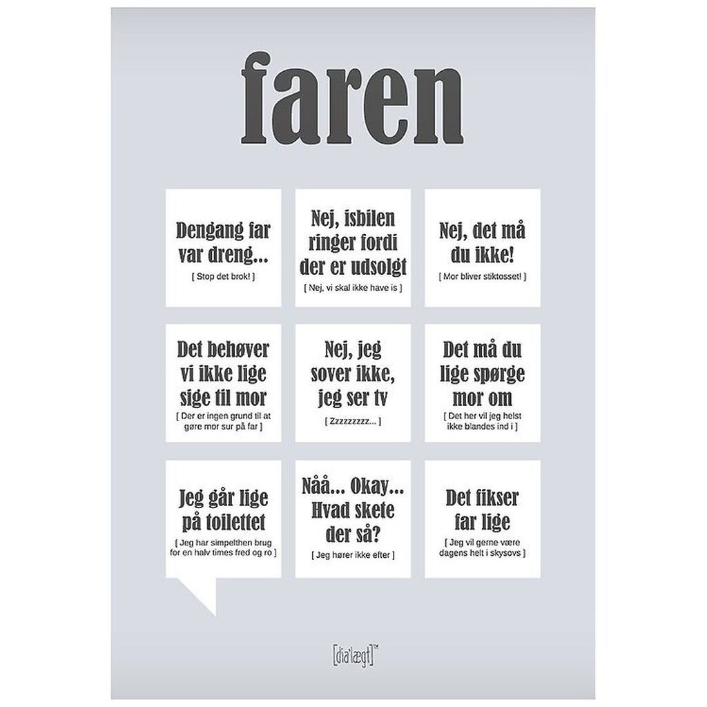 Dialægt Plakat - 50x70 - Faren