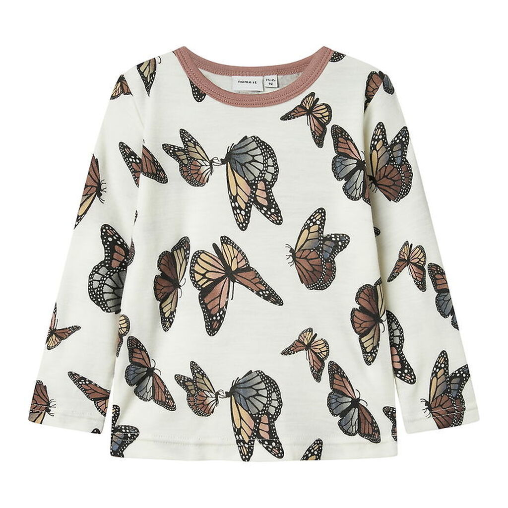 Name It Bluse - Uld - NmfWillitus - Snow White/Butterfly