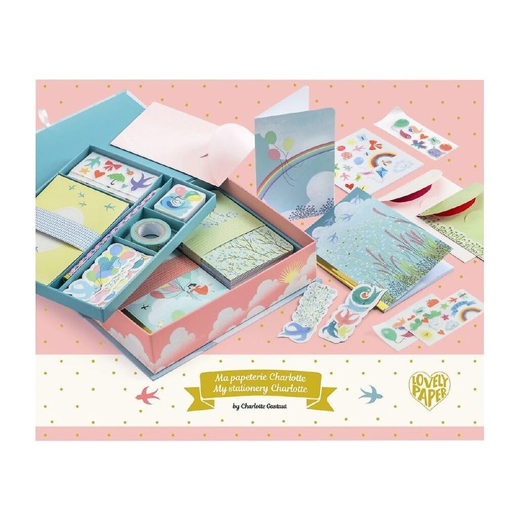 Djeco Brevpapir - 34 Dele - Charlotte