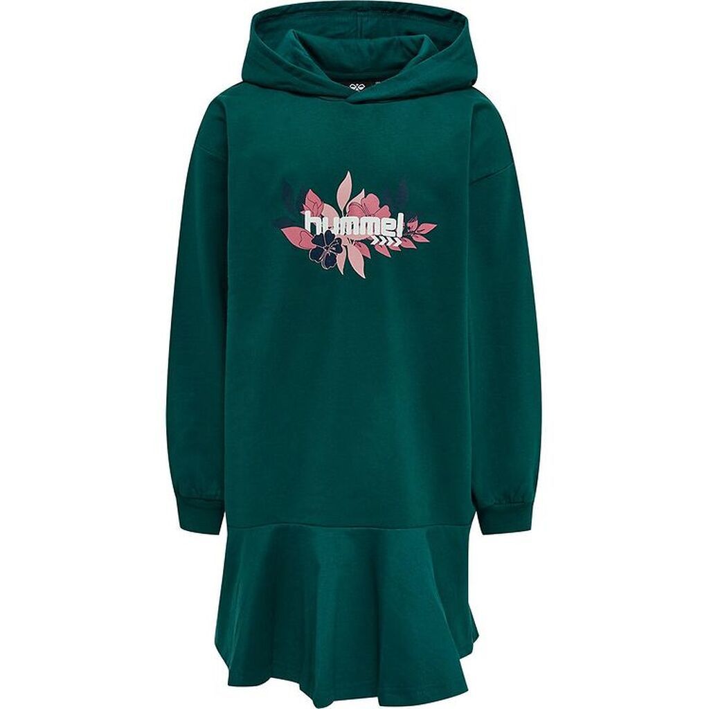 Hummel Kjole - hmlSaga Hoodie Dress - Deep Teal