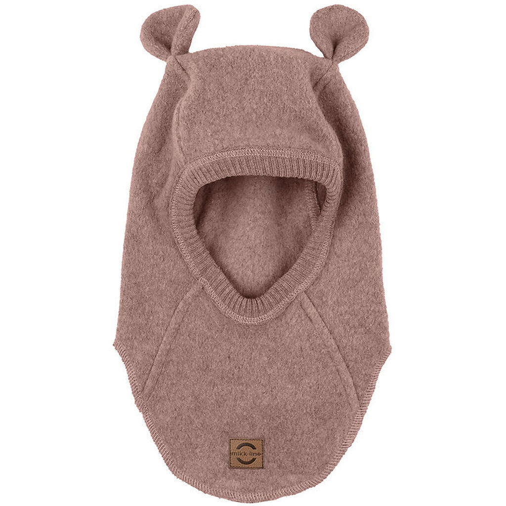 Mikk-Line Elefanthue - Fleece - 1-lags - Burlwood Melange m. Øre