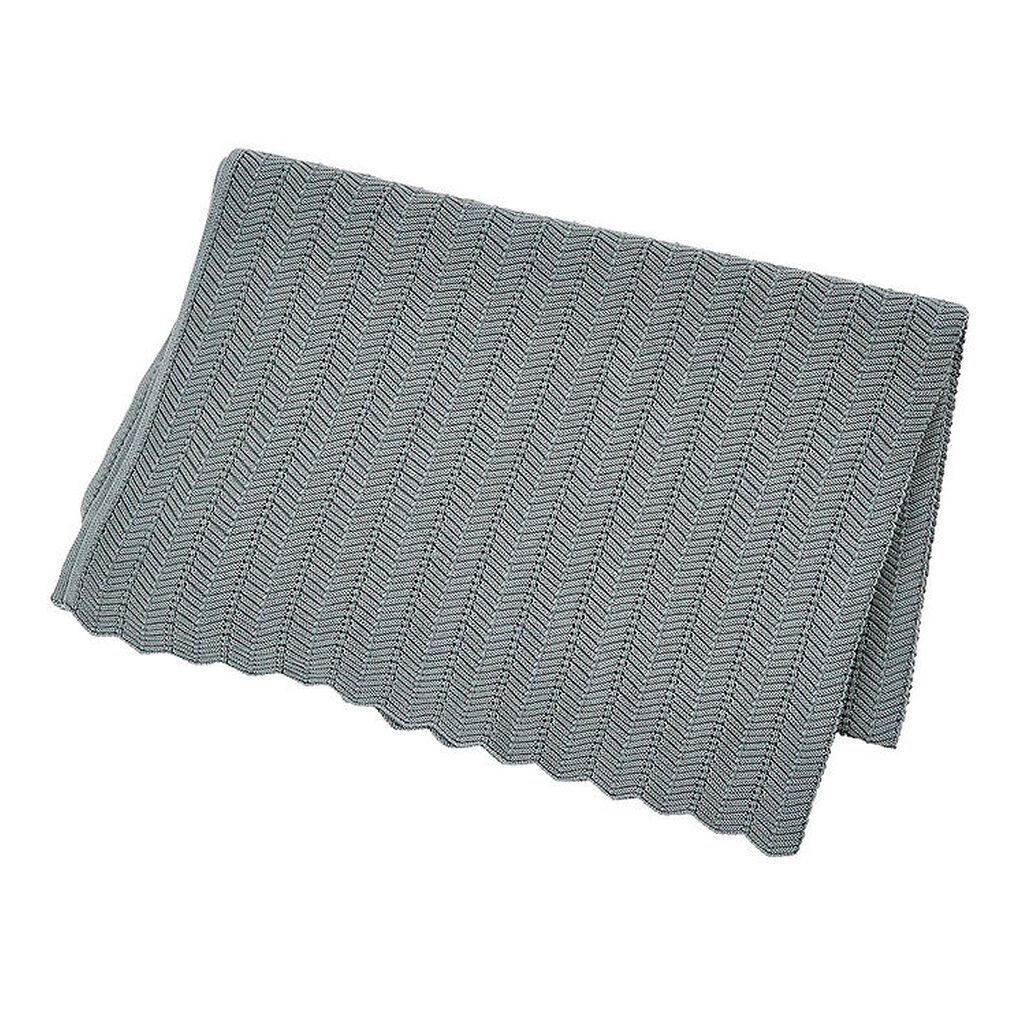 Smallstuff Babytæppe - Strik - Soft Blue