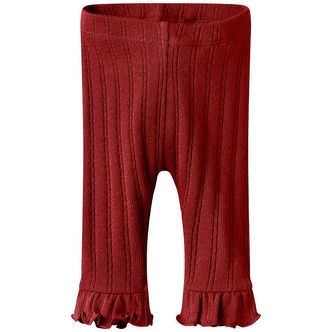 Lil' Atelier Leggings - Rib - NbfFrita - Red Dahlia