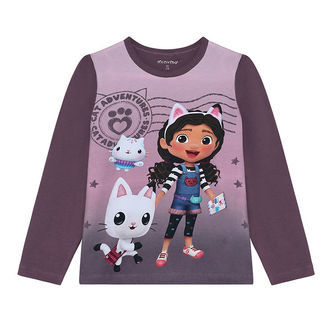 Minymo Bluse - Gabby's Dollhouse - Black Plum