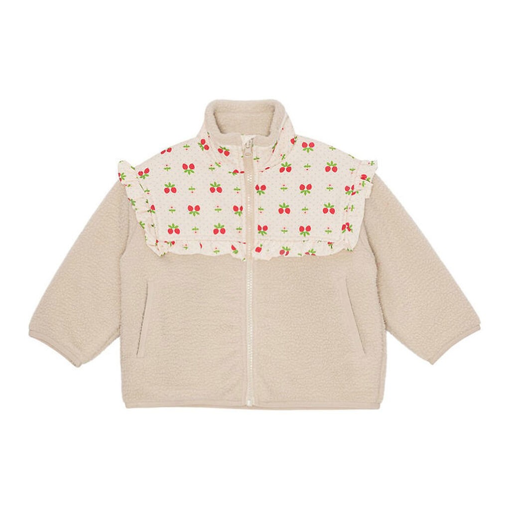 Flöss Fleecejakke - Sofia - Soft White Berry
