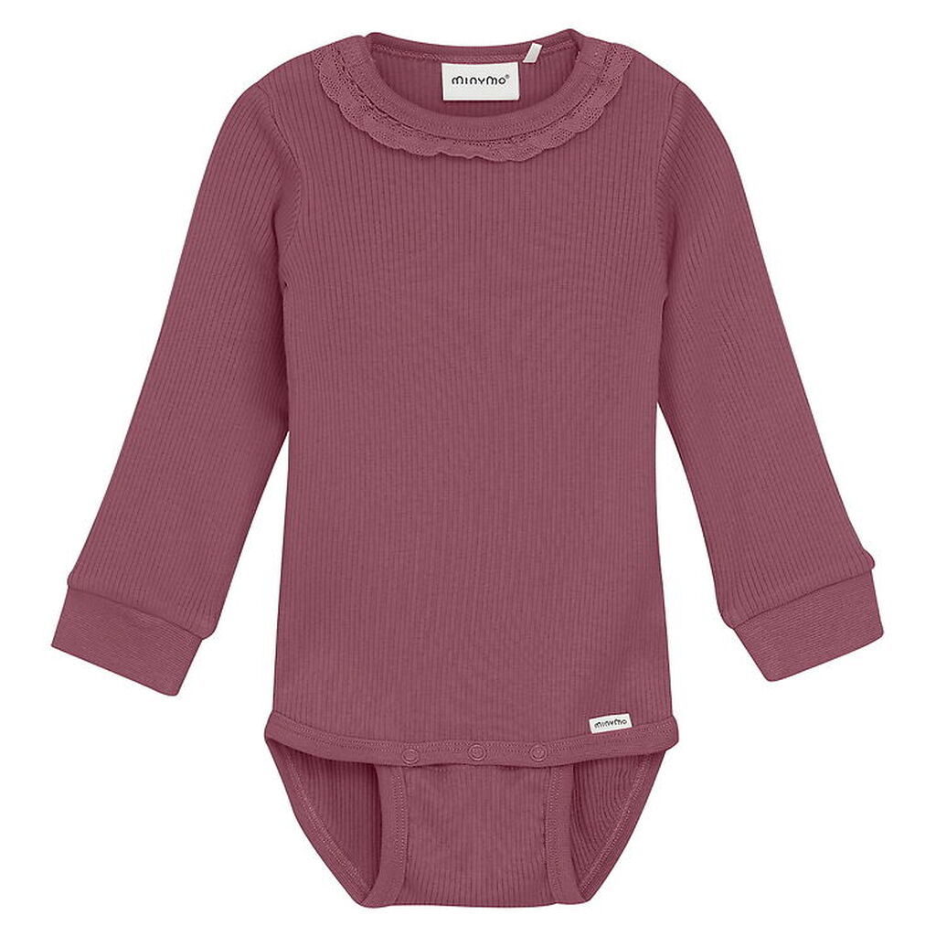 Minymo Body l/æ - Rib - Modal/Bomuld - Rose Brown