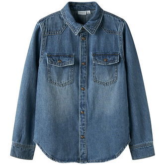 Name It Skjorte - Denim - NkmKim - Medium Blue Denim