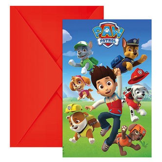 Decorata Party Invitationer - 6-pak - Paw Patrol Ready For Actio