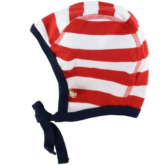 Katvig Babyhjelm - Rød/Hvid Stribet