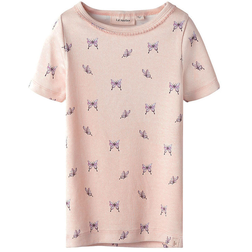 Lil' Atelier T-shirt - NmfGayo - Peach Blush/Butterfly