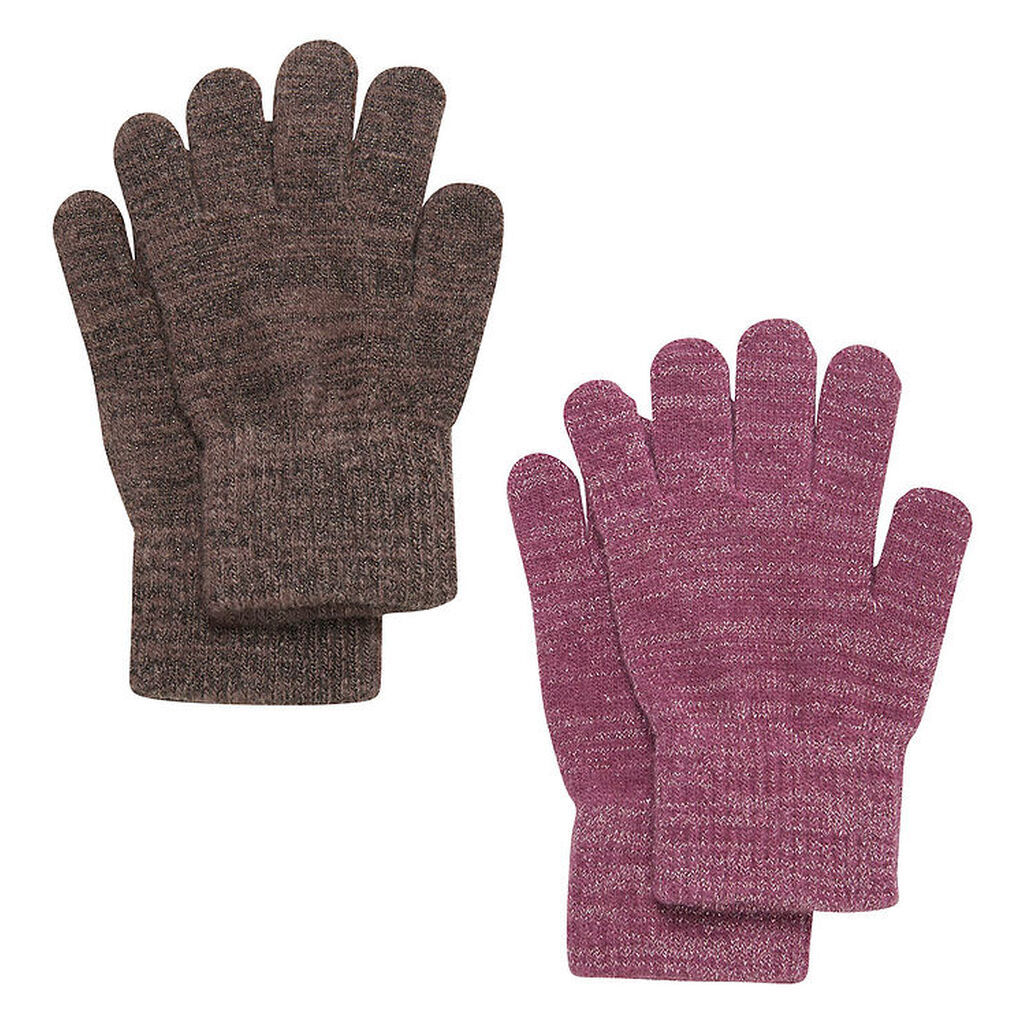 CeLaVi Handsker - Uld/Polyester - 2-pak - Mellow Mauve m. Glimme