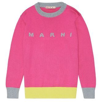 Marni Bluse - Strik - Pink m. Gråmeleret/Gul