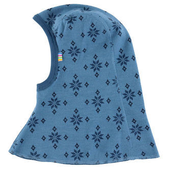 Joha Elefanthue - 2-lags - Uld/Bomuld - Blå m. Snefnug