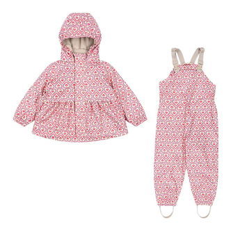 Konges Sløjd Regntøj m. Seler/Fleece - Palme - Felice Rose