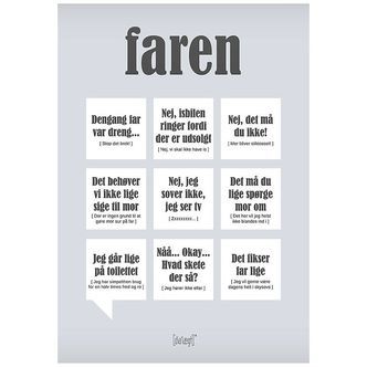 Dialægt Plakat - 50x70 - Faren