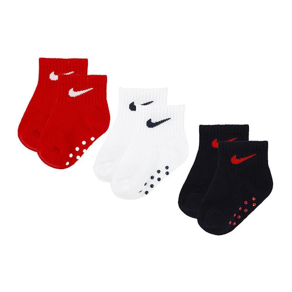 Nike Strømper - 3-pak - Non-Slip - University Red/Navy/Hvid