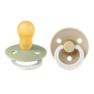BIBS Colour Natsutter - Str. 3 - 2-pak - Rund - Sage Glow/Vanill